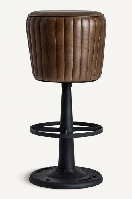   Brown Leather Counter Stool | Oroa.com