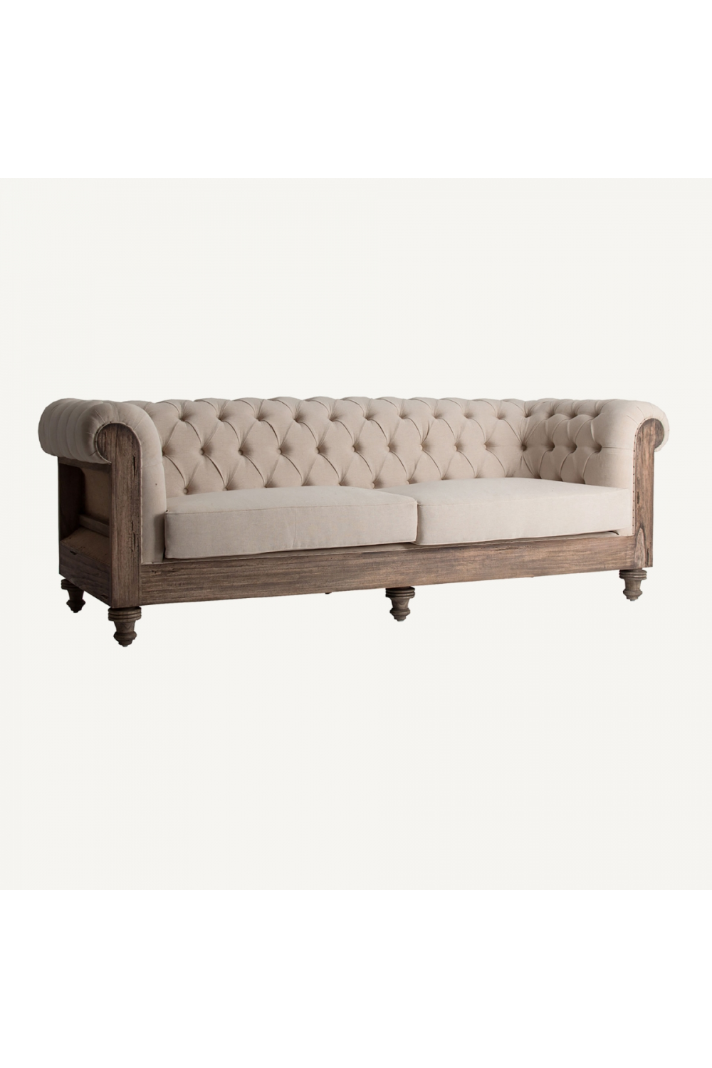   Beige Tufted Chesterfield Sofa | Oroa.com