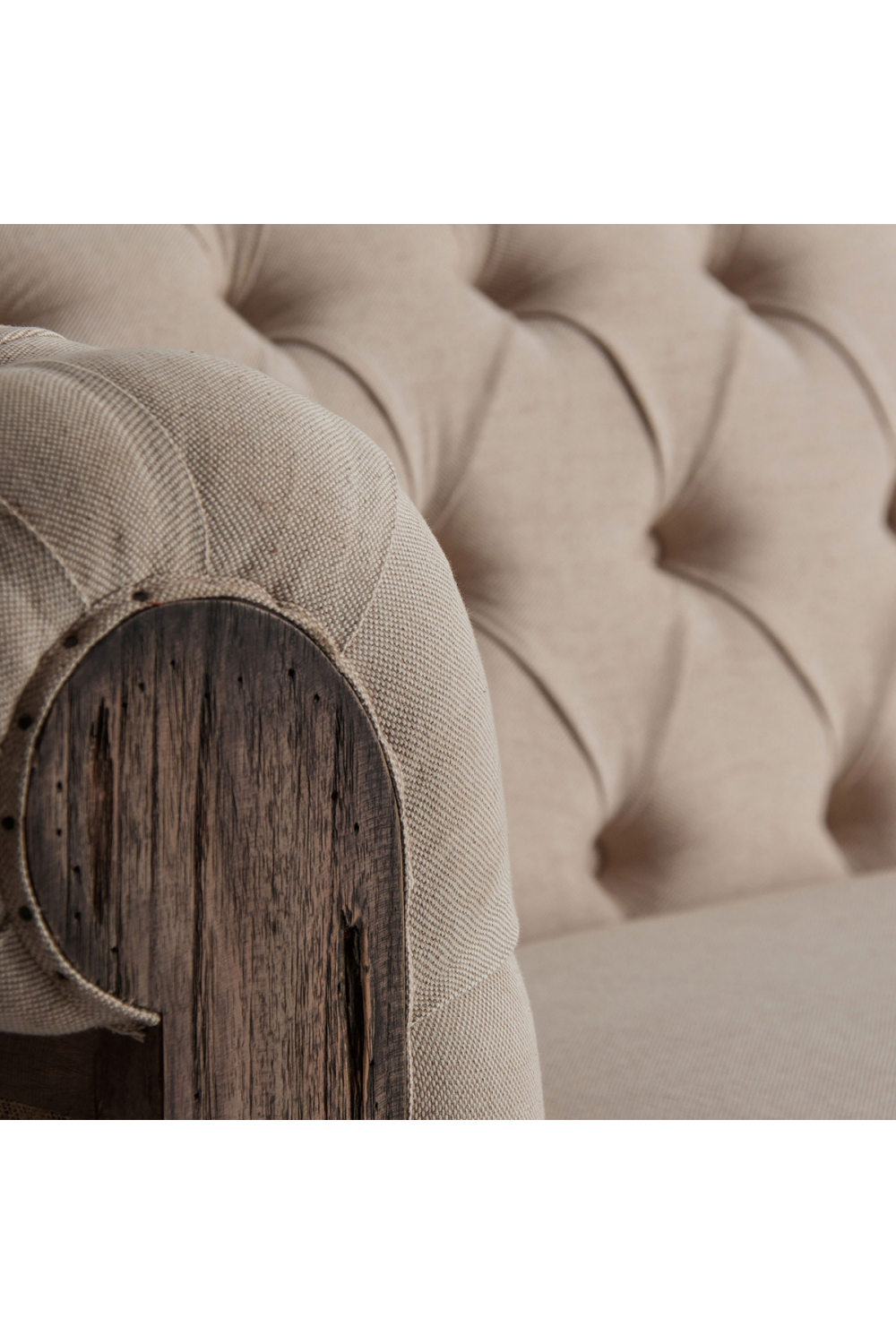   Beige Tufted Chesterfield Sofa | Oroa.com