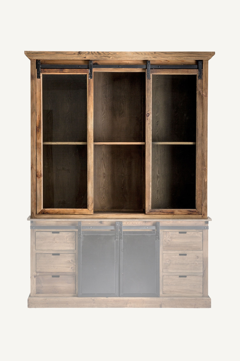   Industrial Pine Modular Display Cabinet | Oroa.com