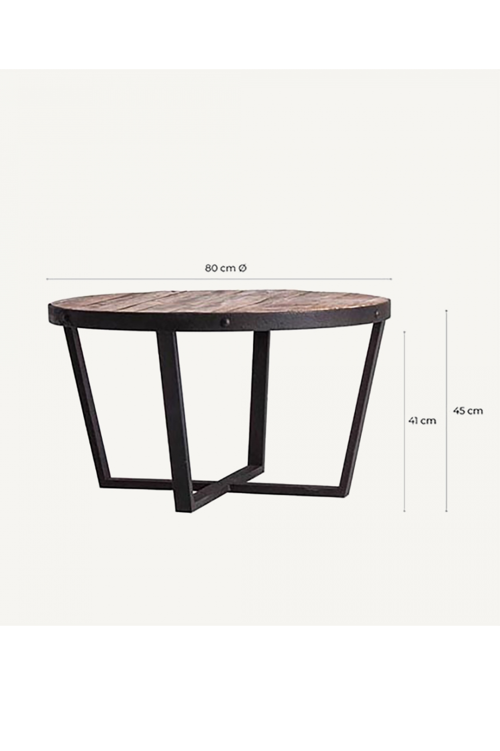   Round Pine Coffee Table | Oroa.com