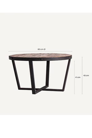   Round Pine Coffee Table | Oroa.com