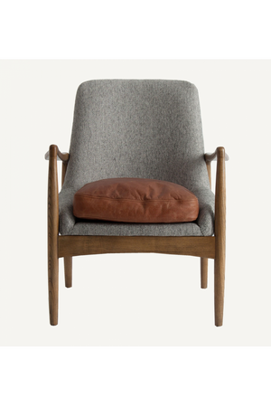   Gray Upholstered Nordic Armchair | Oroa.com