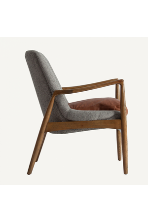   Gray Upholstered Nordic Armchair | Oroa.com
