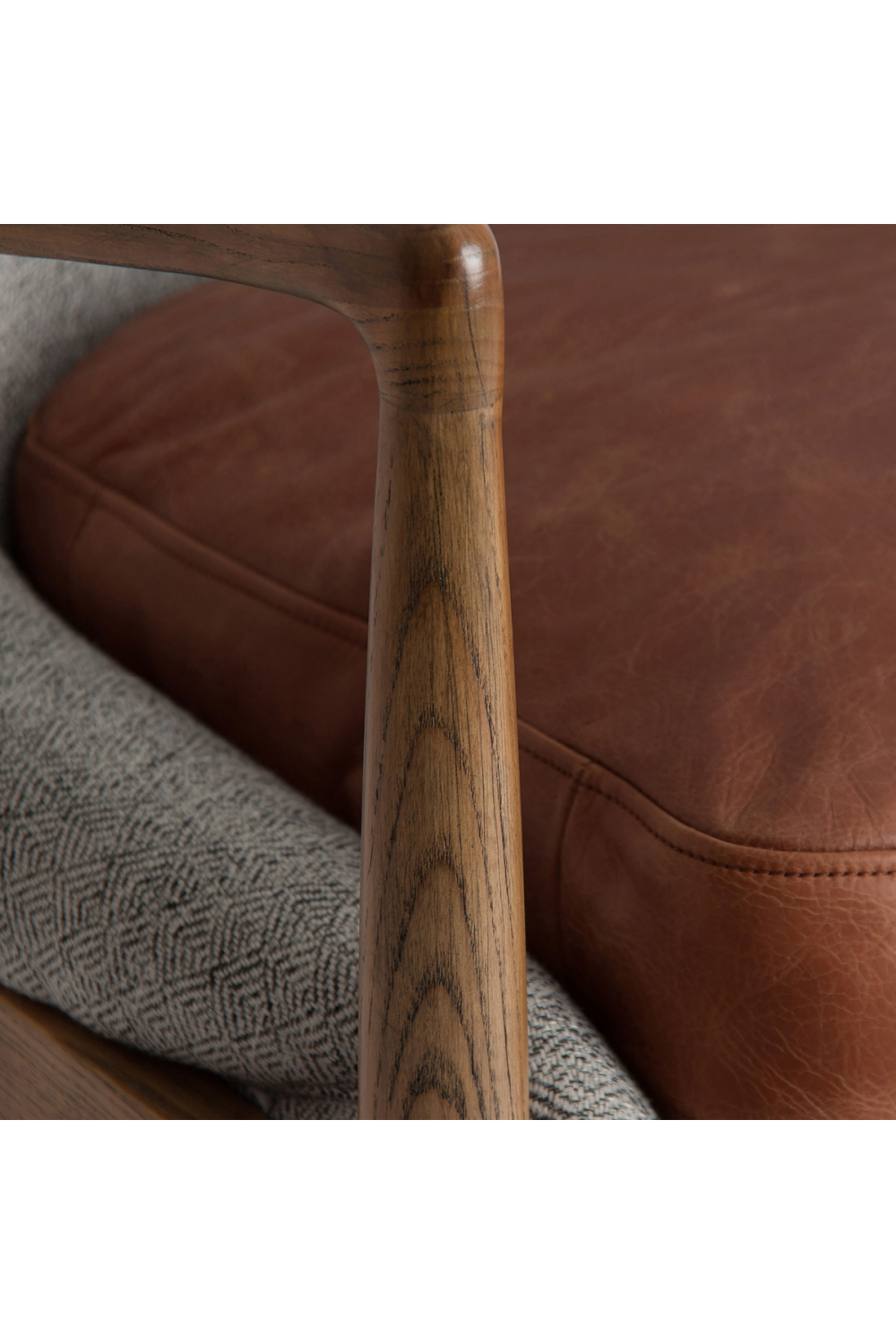  Gray Upholstered Nordic Armchair | Oroa.com
