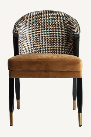  Ocher Velvet Seat Dining Chair | Oroa.com