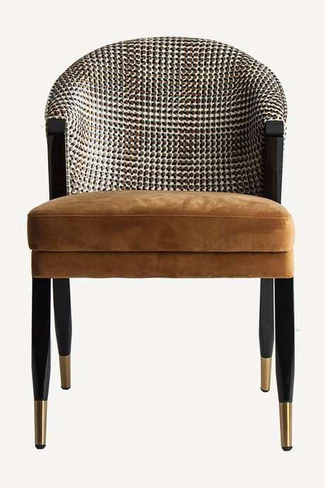  Ocher Velvet Seat Dining Chair | Oroa.com