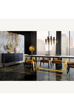   Ocher Velvet Seat Dining Chair | Oroa.com