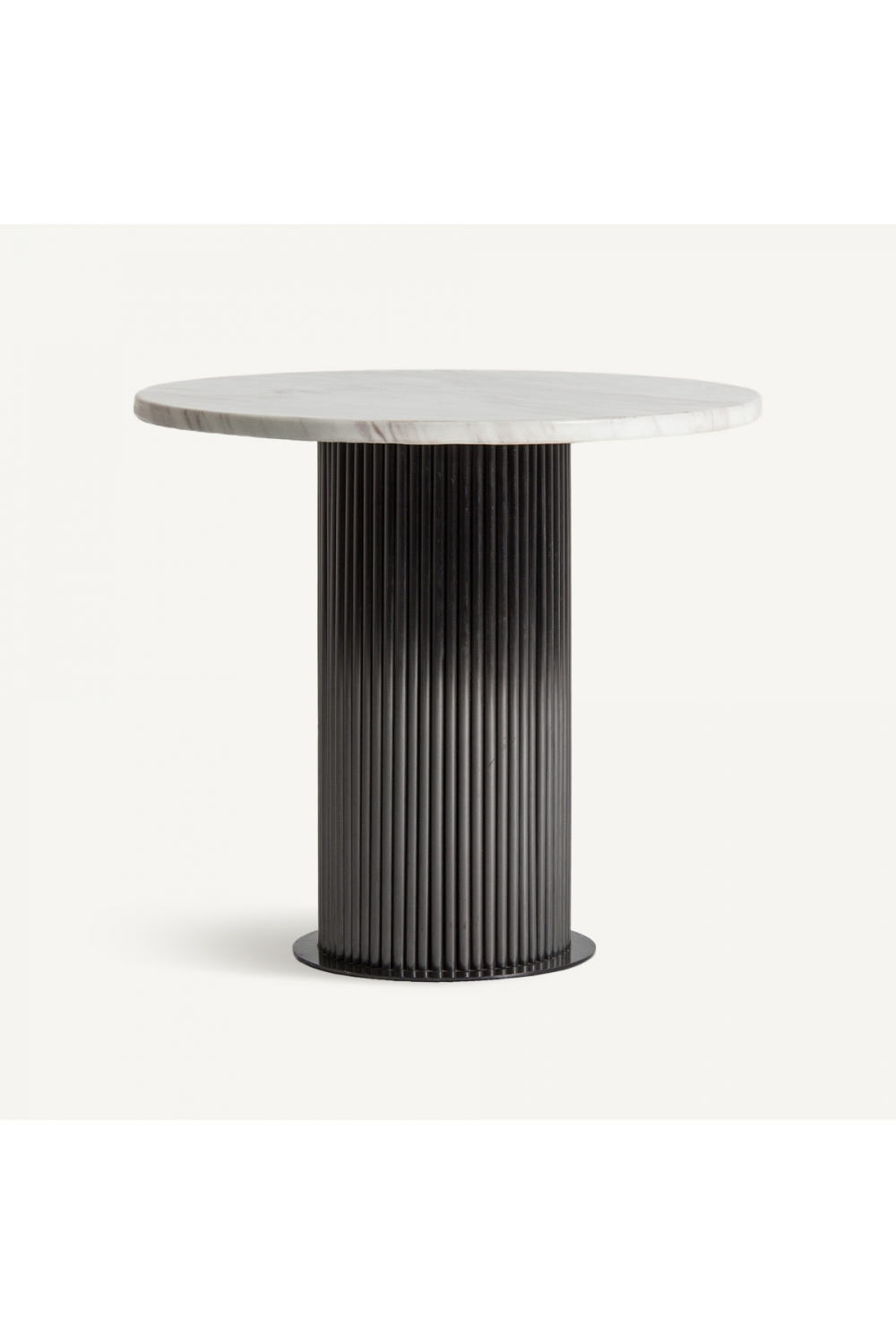   Black Fluted Pedestal Side Table | Oroa.com