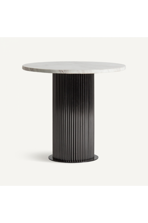   Black Fluted Pedestal Side Table | Oroa.com