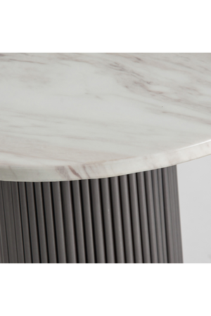   Black Fluted Pedestal Side Table | Oroa.com