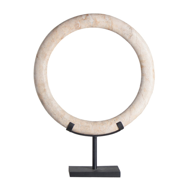Modern European furniture - White Marble Ring Decorative Figure - www.oroa.com