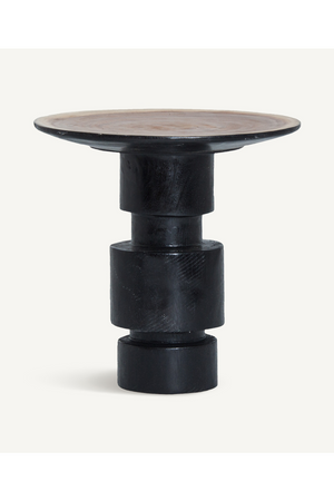   Black Tropical Wood Side Table | Oroa.com