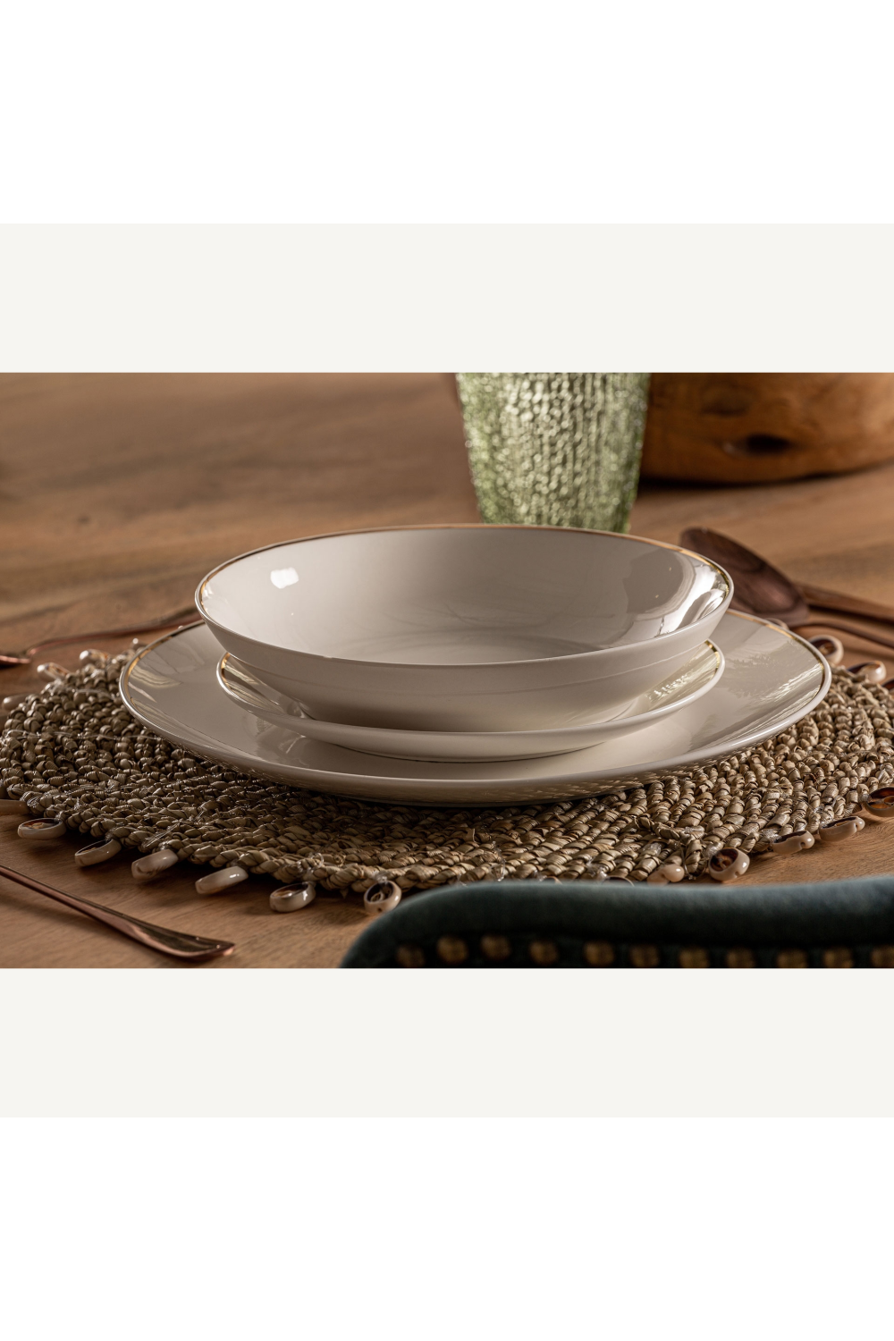   Gold Embossed White Dinnerware (18) | Oroa.com