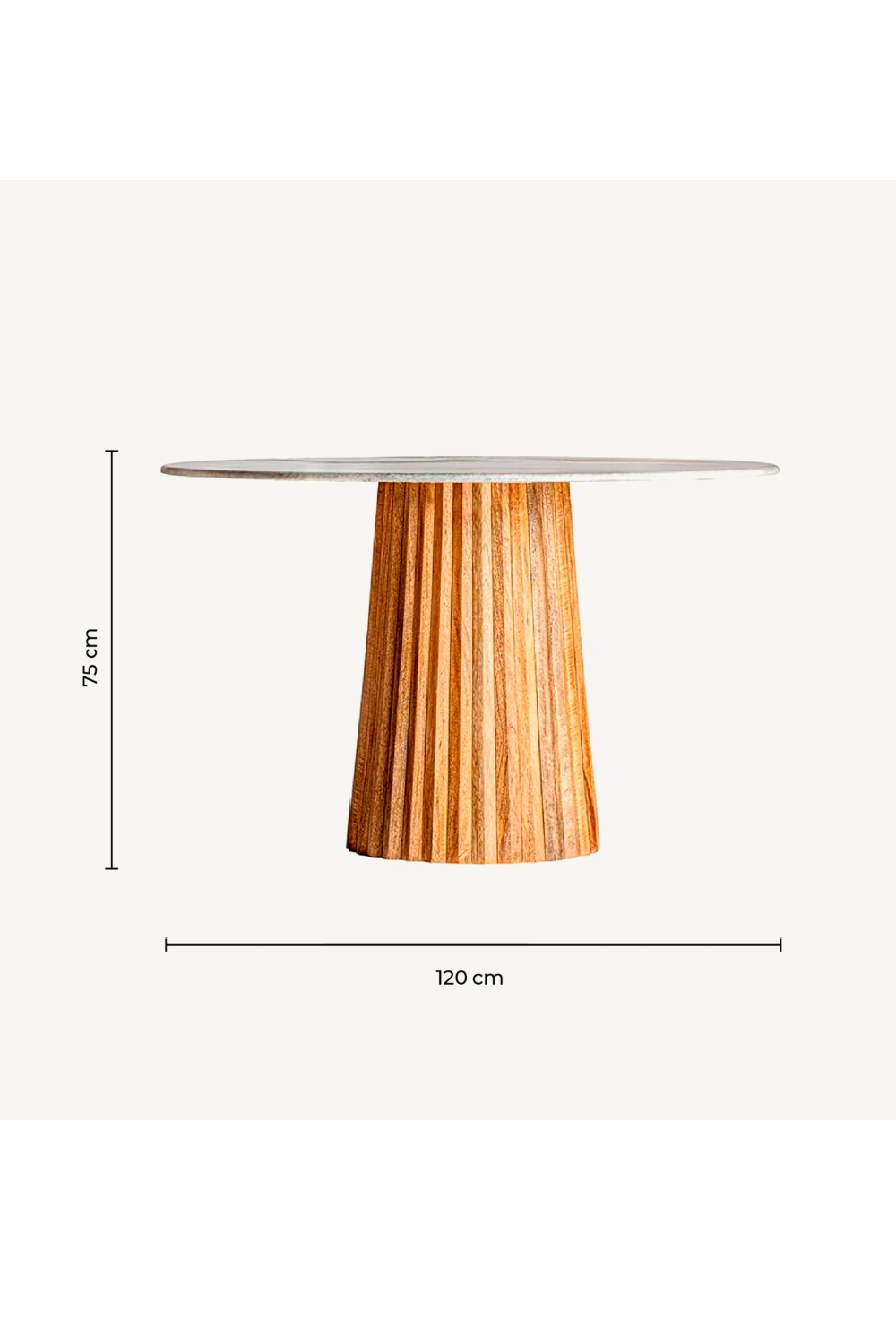   Central Base Wood Dining Table | Oroa.com