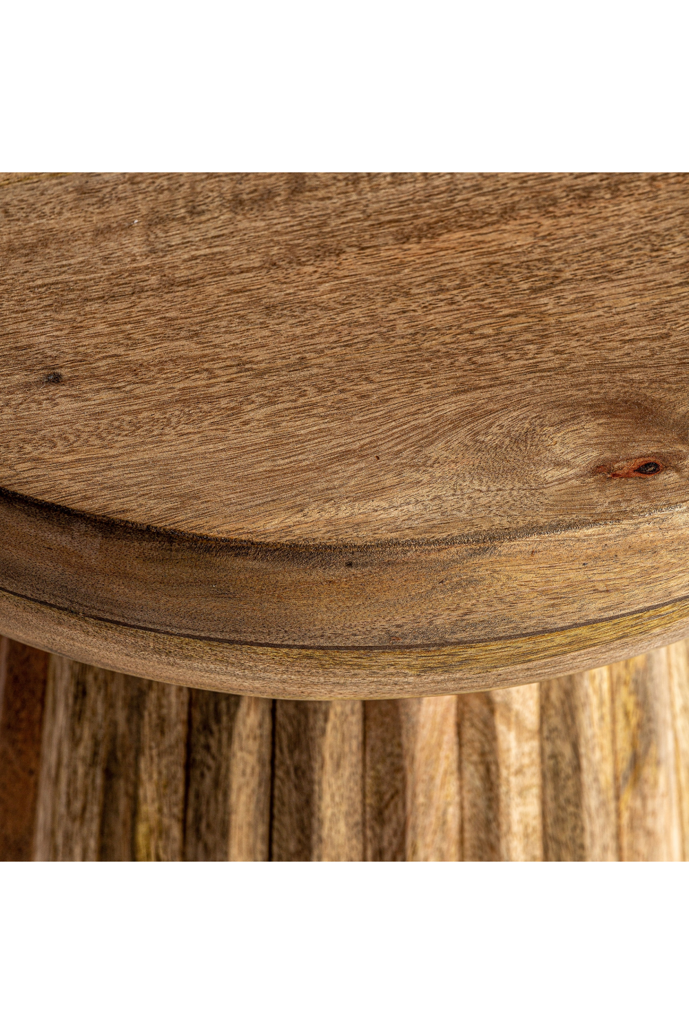   Mango Wood Pedestal Side Table | Oroa.com