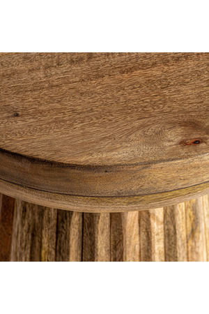   Mango Wood Pedestal Side Table | Oroa.com