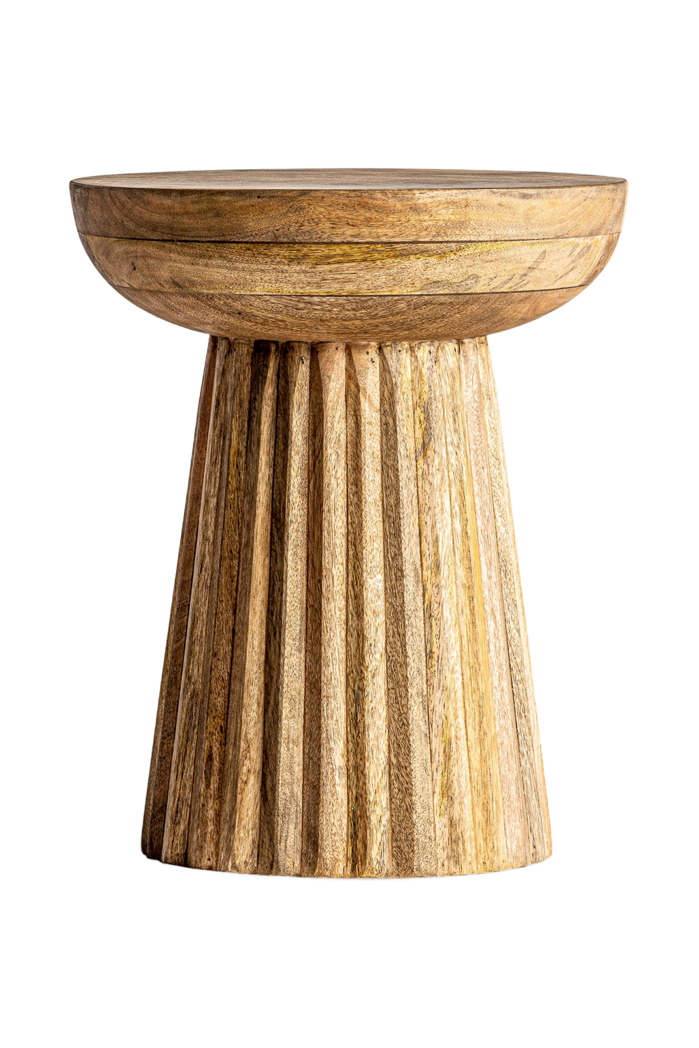   Mango Wood Pedestal Side Table | Oroa.com