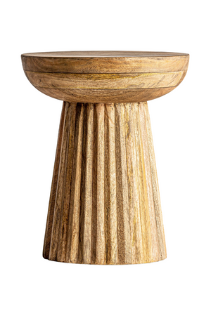   Mango Wood Pedestal Side Table | Oroa.com