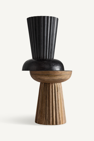   Mango Wood Pedestal Side Table | Oroa.com