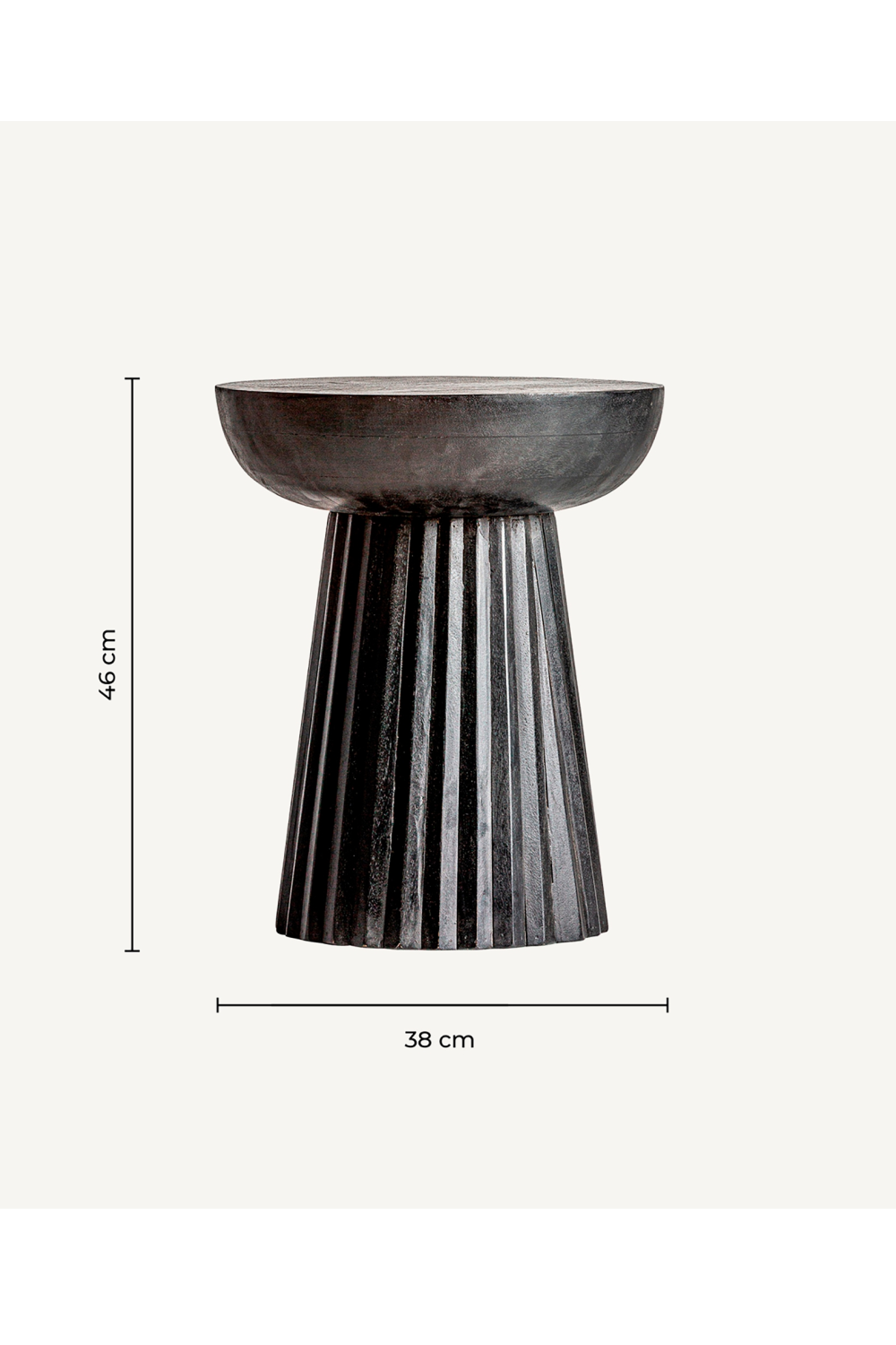   Mango Wood Pedestal Side Table | Oroa.com