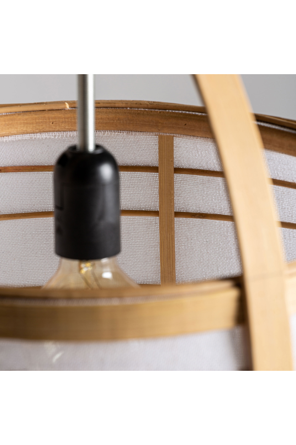   White Linen Hanging Lamp | Oroa.com