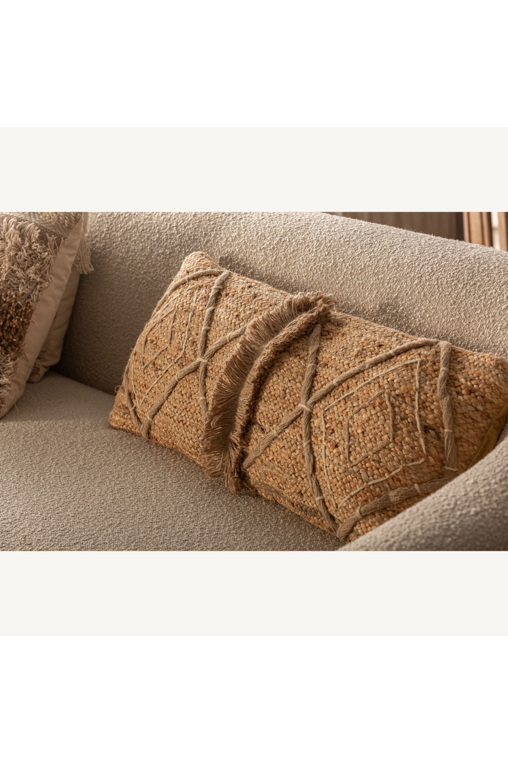   Rectangular Jute Cushion | Oroa.com