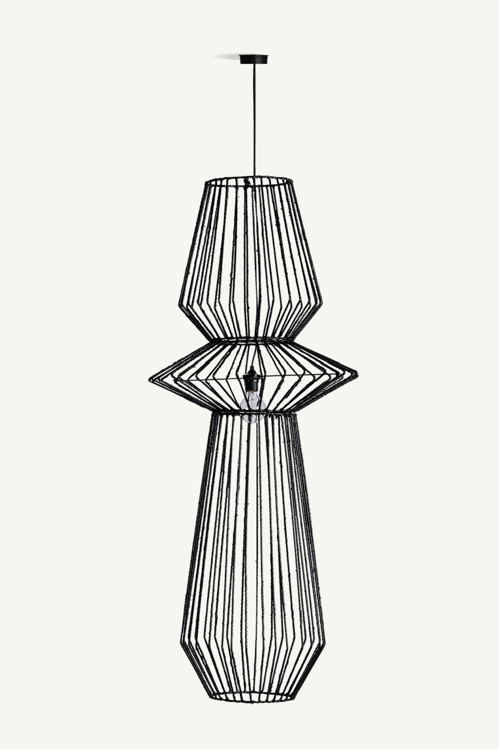   Black Rattan Hanging Lamp | Oroa.com