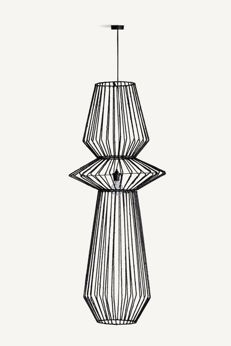   Black Rattan Hanging Lamp | Oroa.com