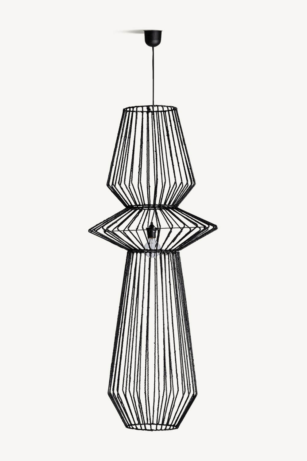   Black Rattan Hanging Lamp | Oroa.com