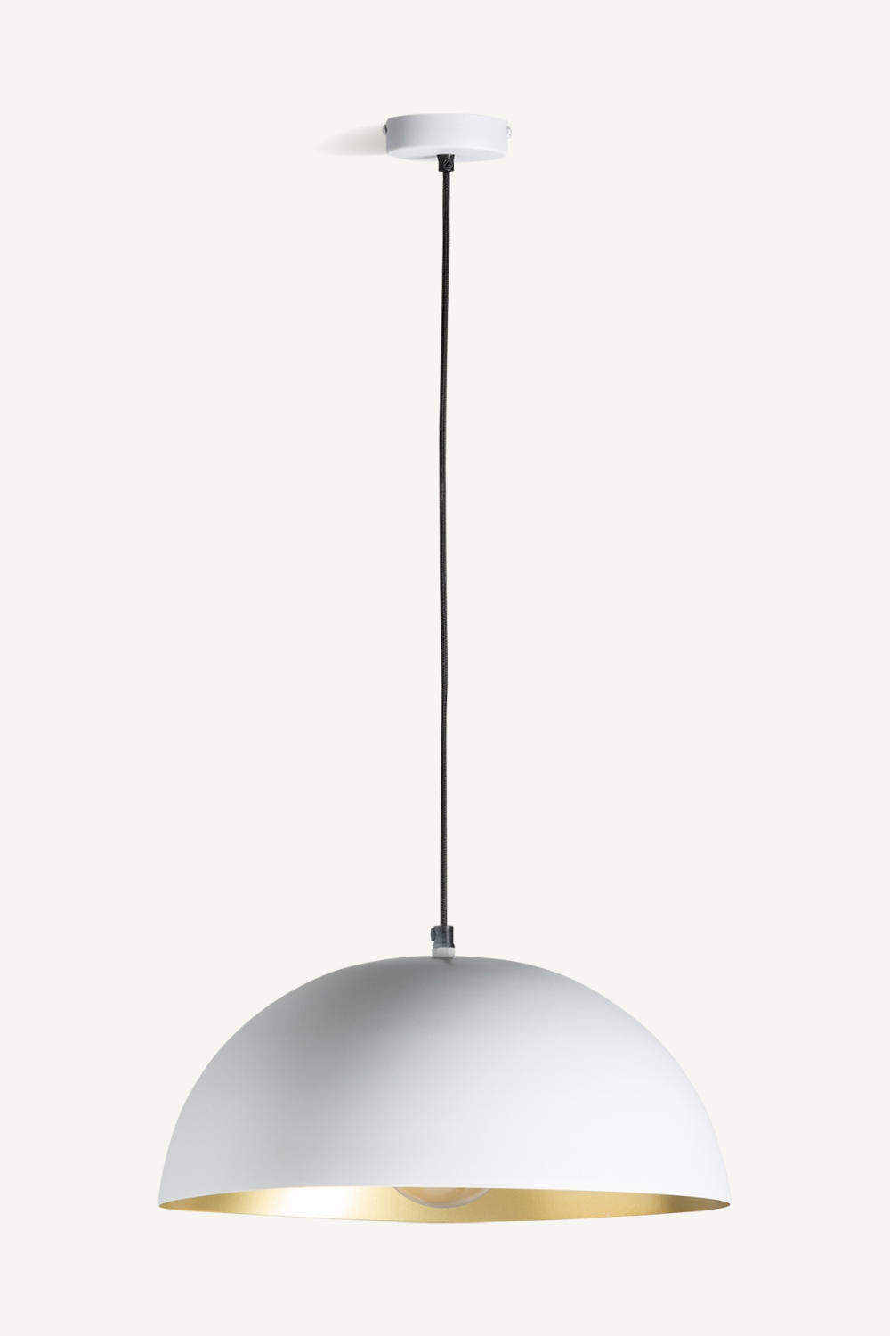   White Iron Dome Hanging Lamp | Oroa.com