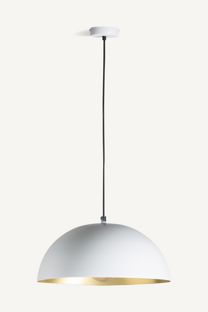   White Iron Dome Hanging Lamp | Oroa.com