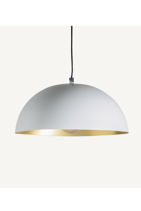   White Iron Dome Hanging Lamp | Oroa.com