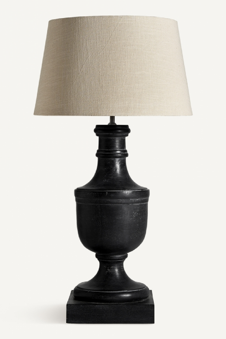   Black Wooden Base Table Lamp | Oroa.com