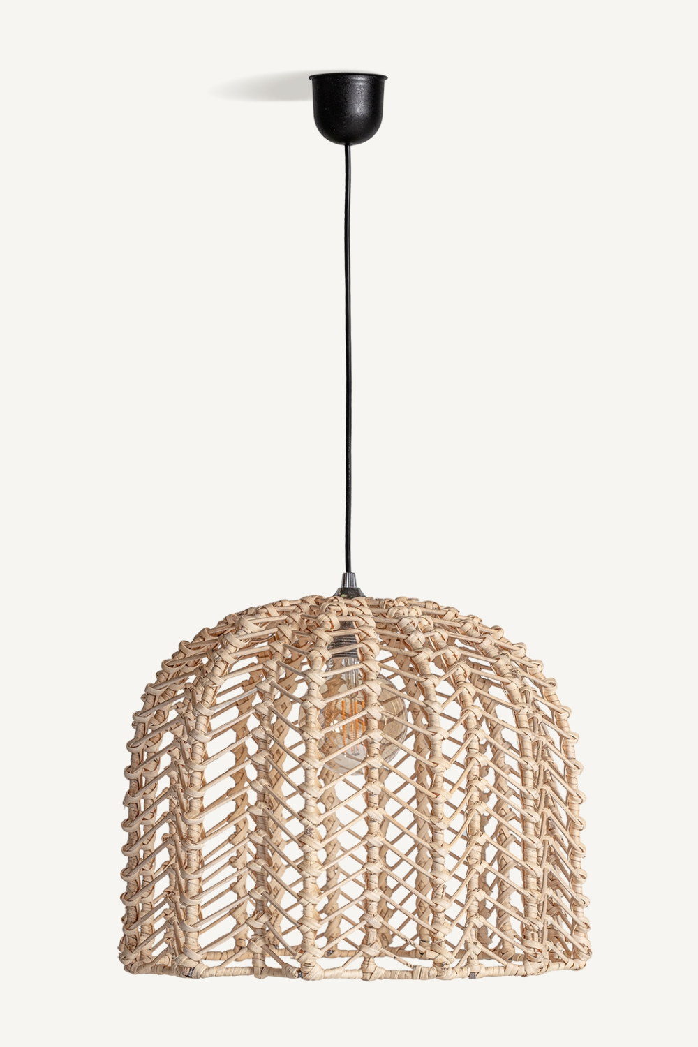   Braided Rattan Dome Hanging Lamp | Oroa.com