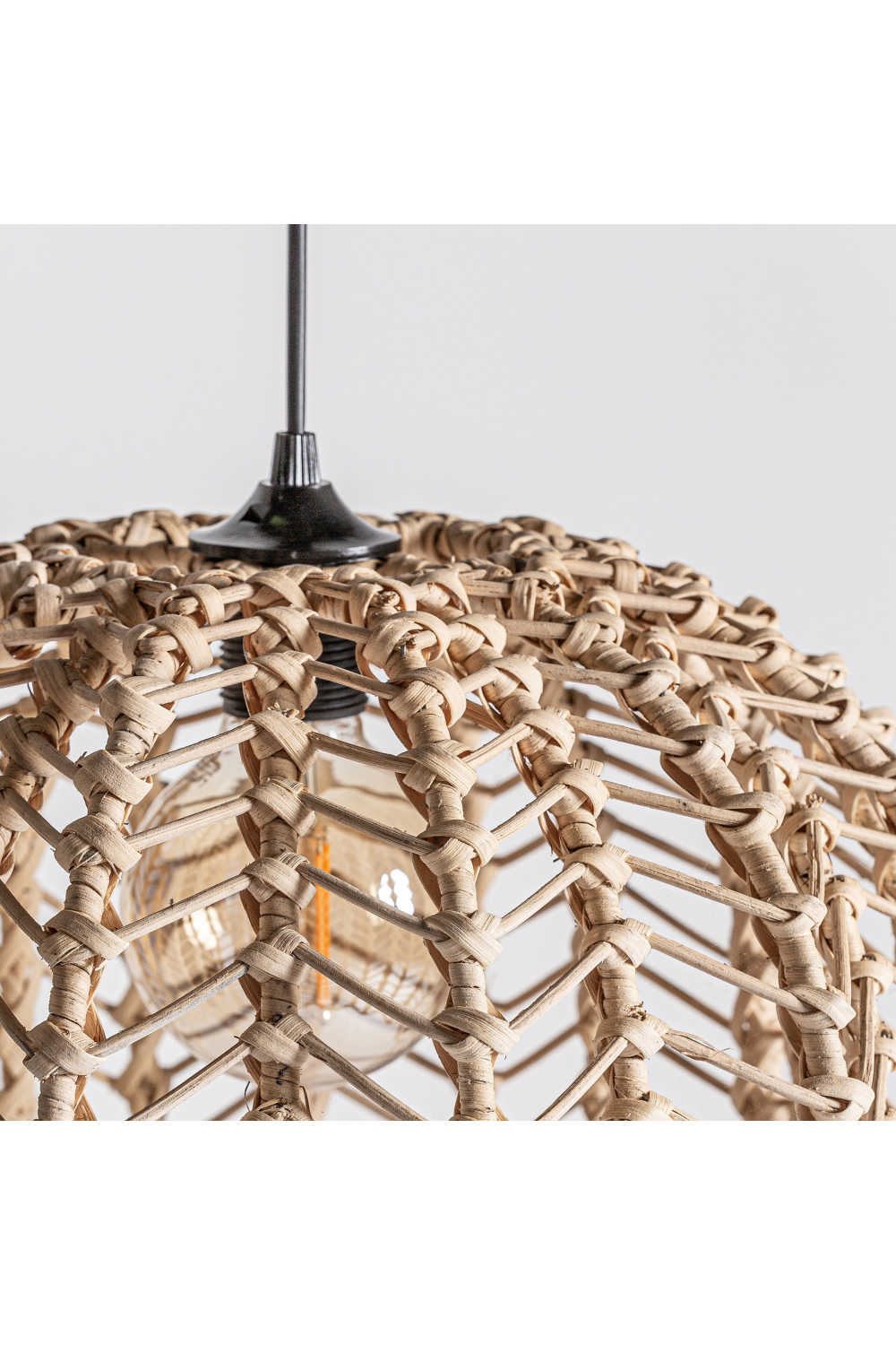   Braided Rattan Dome Hanging Lamp | Oroa.com