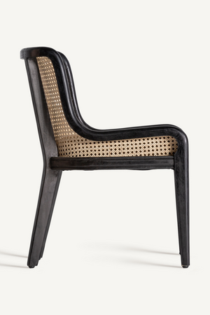   Velvet Seat Rattan Dining Chair | Oroa.com