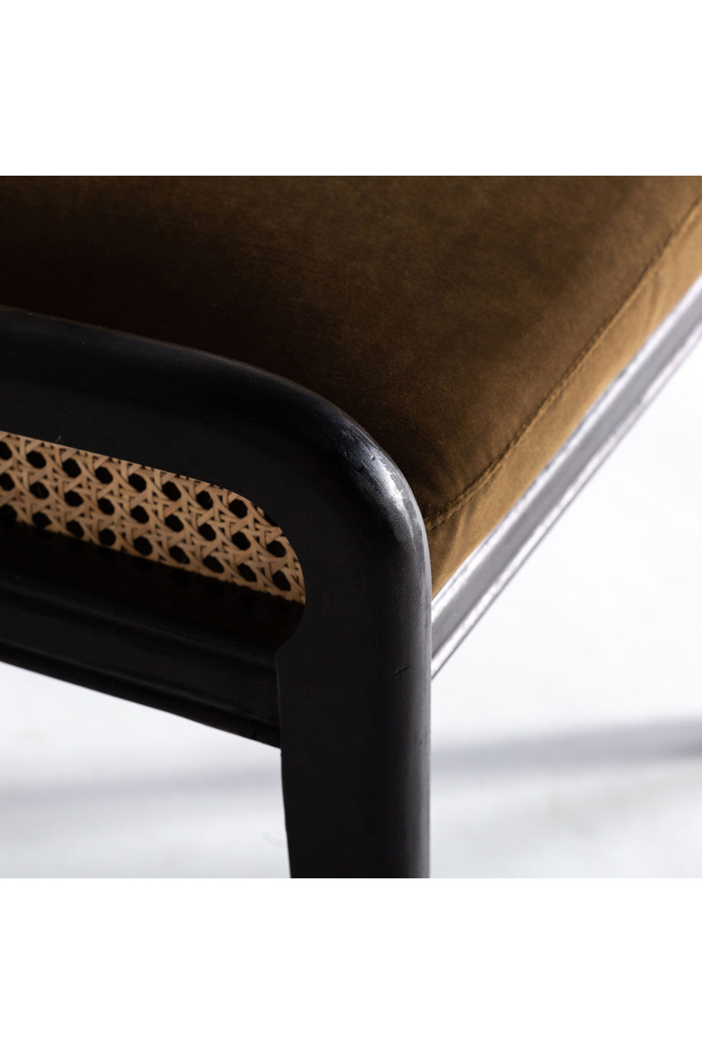   Velvet Seat Rattan Dining Chair | Oroa.com