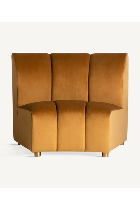   Brown Velvet Central Modular Sofa | Oroa.com