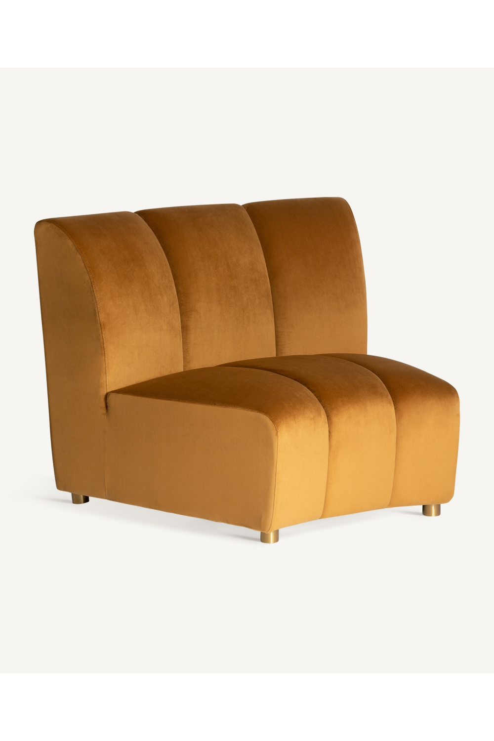   Brown Velvet Central Modular Sofa | Oroa.com