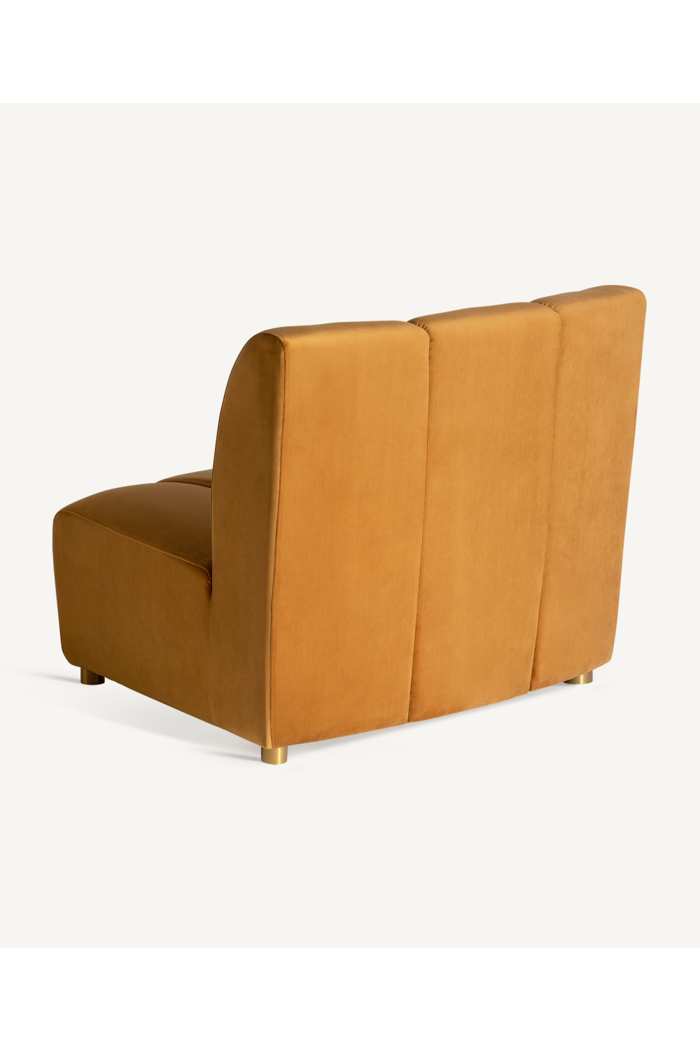   Brown Velvet Central Modular Sofa | Oroa.com