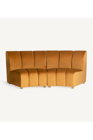   Brown Velvet Central Modular Sofa | Oroa.com