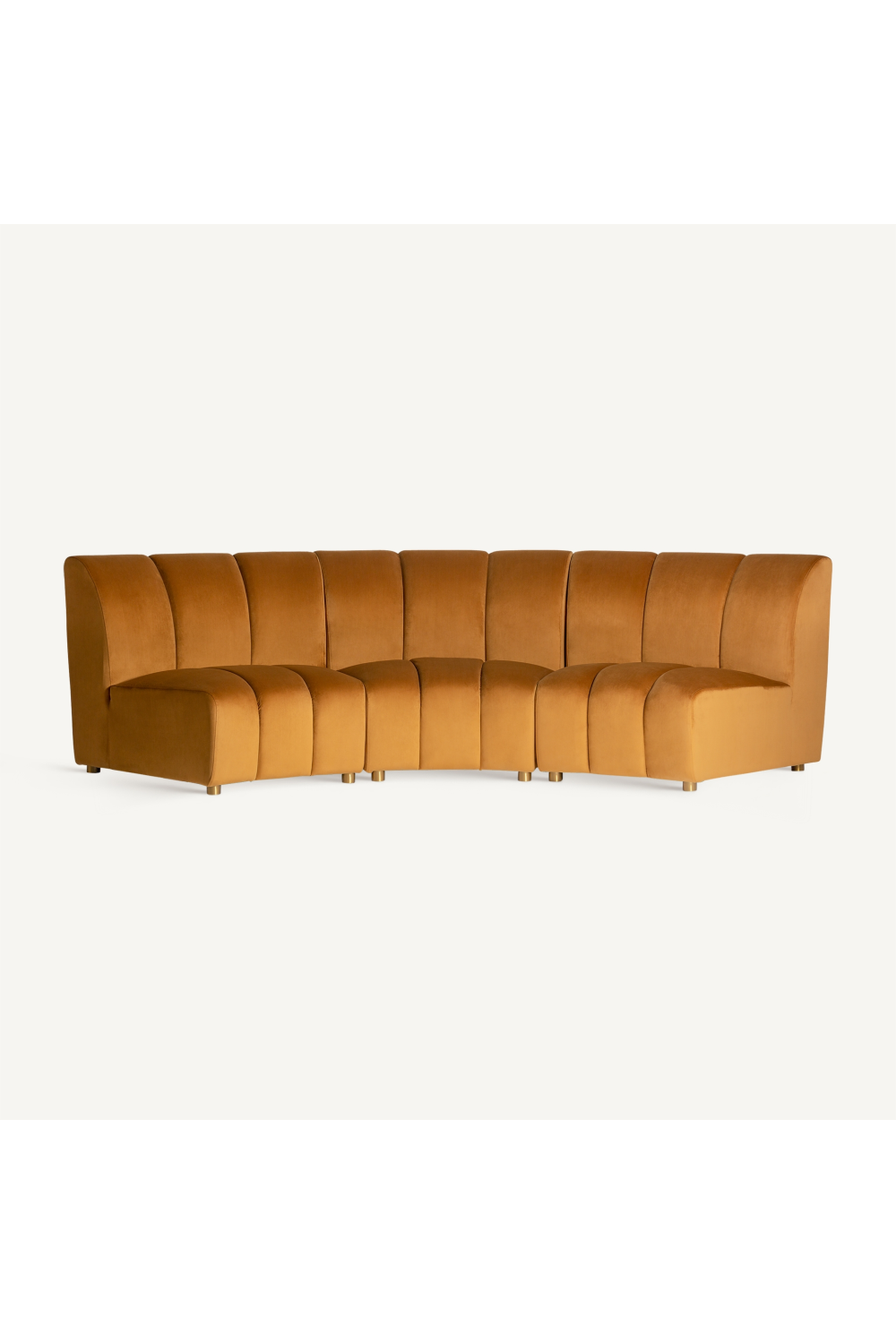  Brown Velvet Central Modular Sofa | Oroa.com