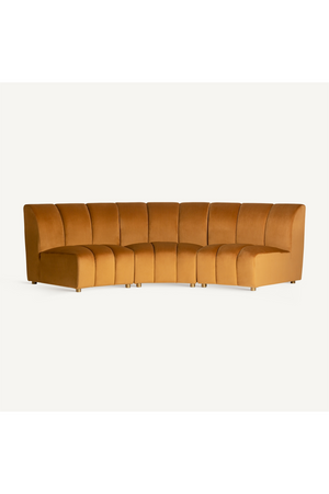   Brown Velvet Central Modular Sofa | Oroa.com