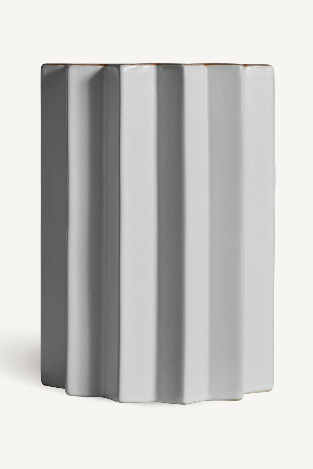   White Stone Fluted Vase | Oroa.com