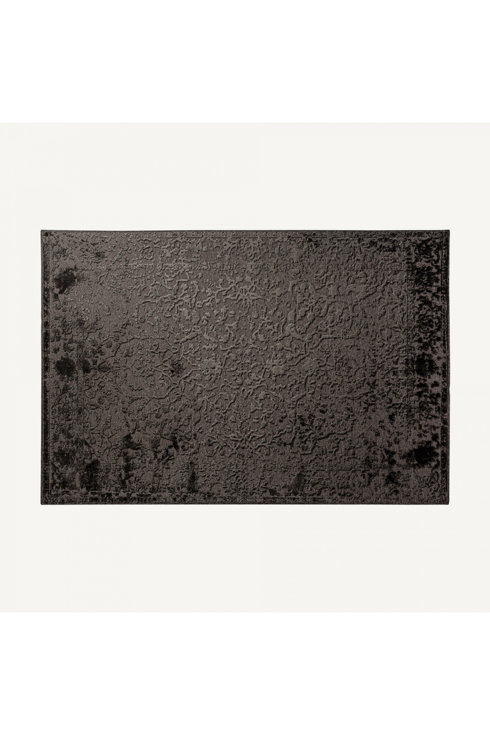   Black Viscose Carpet 6'5" x 9'5" | Oroa.com