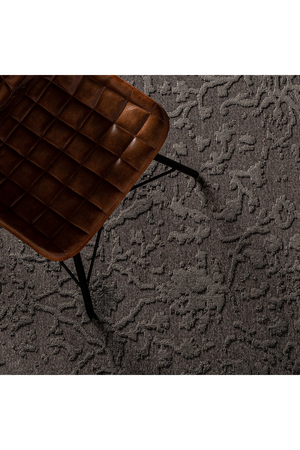   Black Viscose Carpet 6'5" x 9'5" | Oroa.com