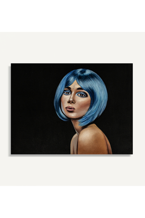   Blue-Haired Woman Art Print | Oroa.com