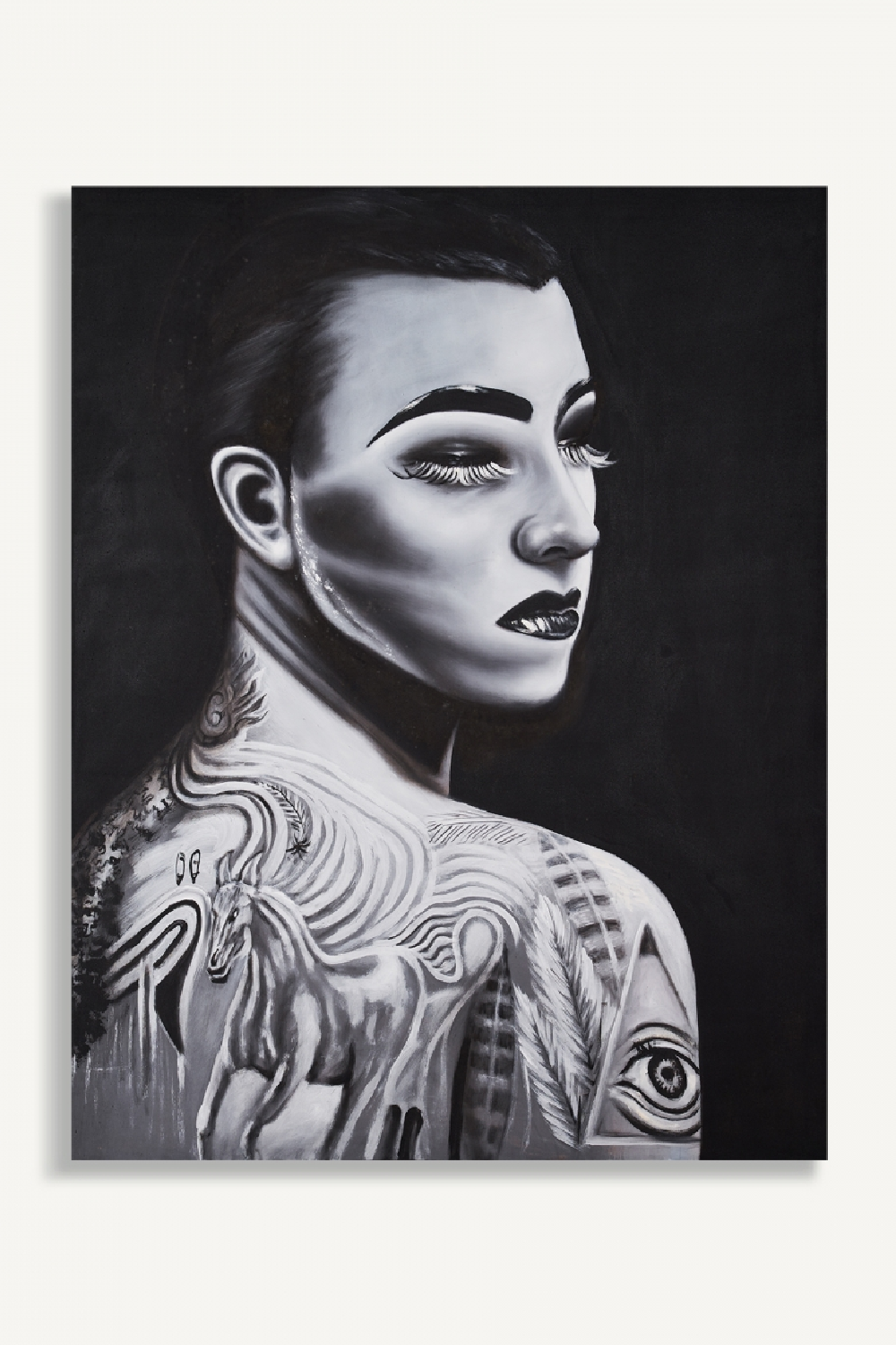   Tattooed Woman Art Print | Oroa.com
