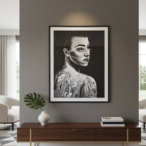   Tattooed Woman Art Print | Oroa.com